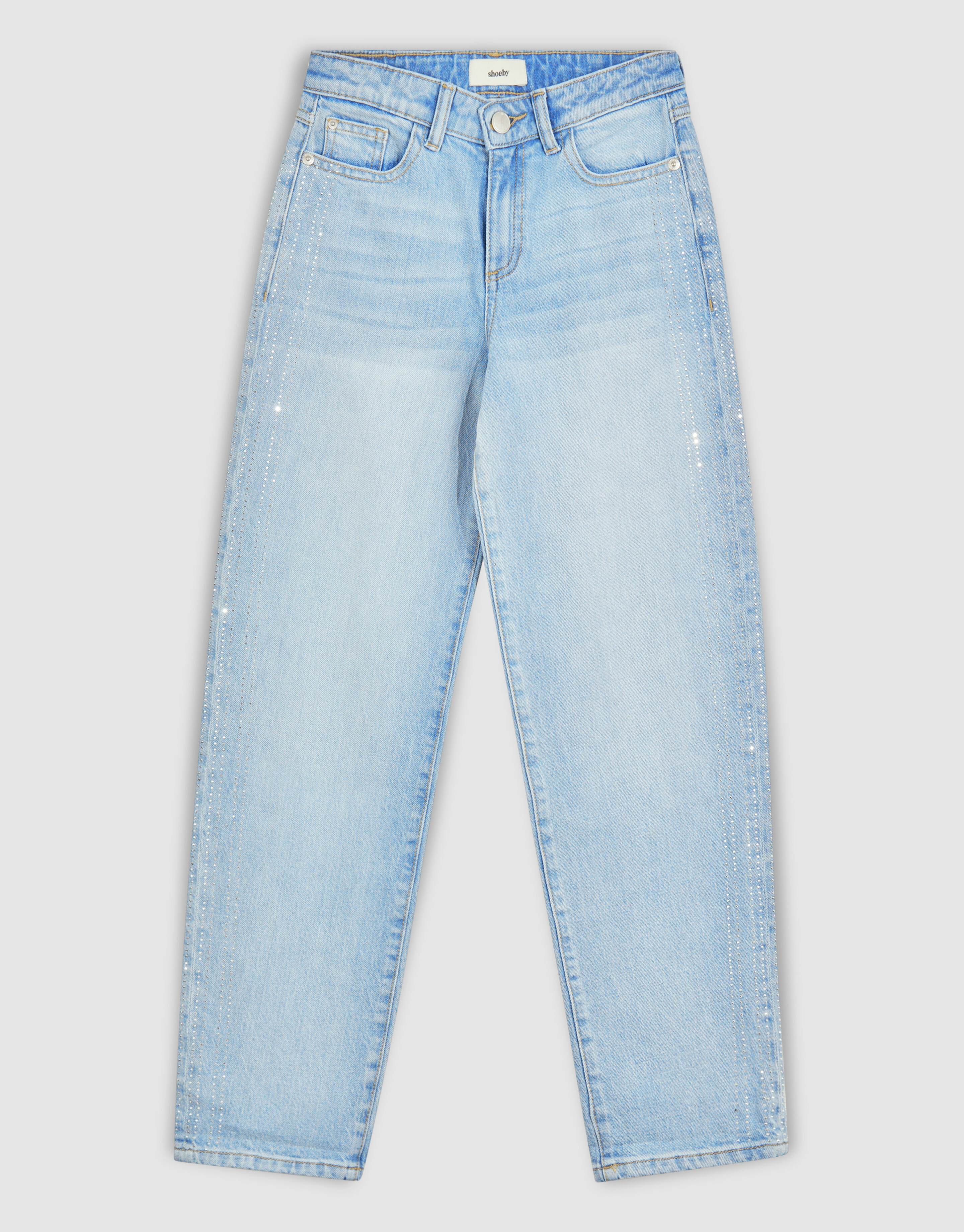 Strass Barrel Fit Jeans Blauw SHOEBY GIRLS