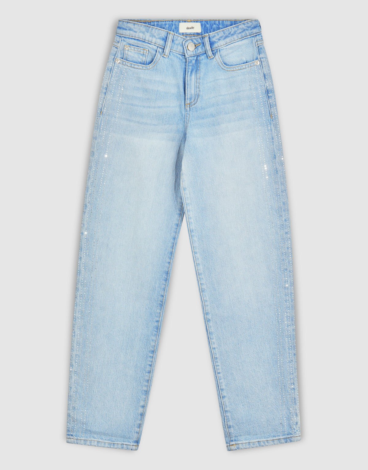 Strass Barrel Fit Jeans Blauw SHOEBY GIRLS