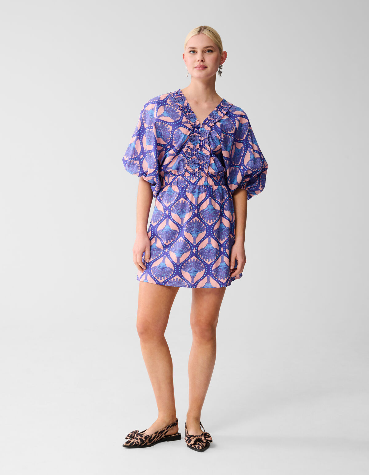 Printed Mini Jurk Paars SHOEBY WOMEN