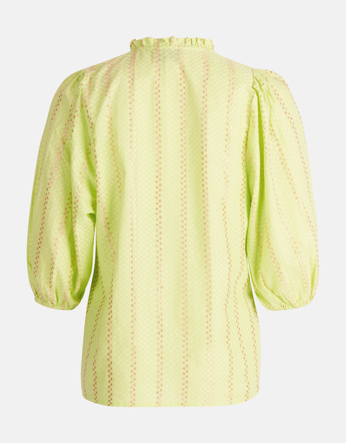 Lurex Detail Blouse Limoengroen SHOEBY WOMEN