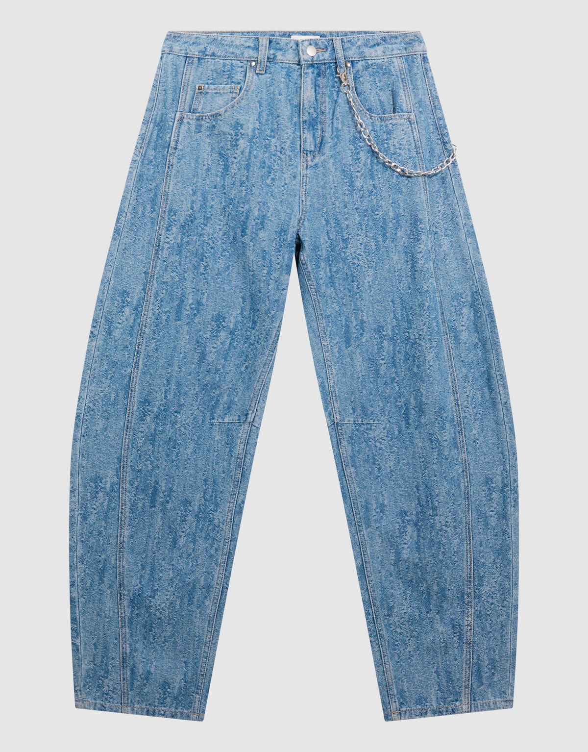 Jacquard Barrel Fit Jeans Blauw SHOEBY WOMEN