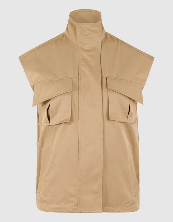Sleeveless Cargo Jack Beige SHOEBY WOMEN
