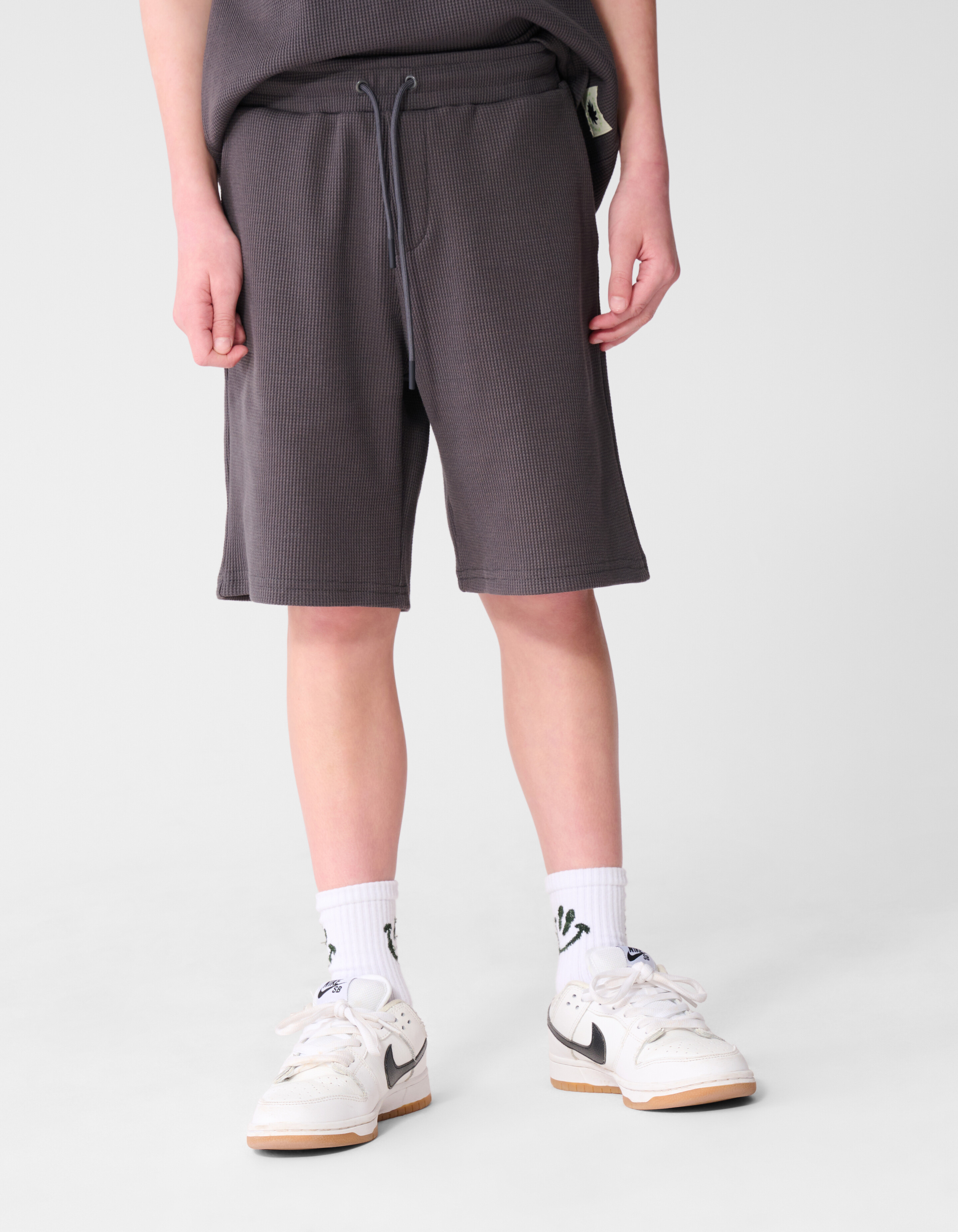 Waffle Structuur Short Donkergrijs SHOEBY BOYS