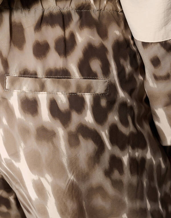 Leopard Parachute Jogger Broek Bruin SHOEBY WOMEN