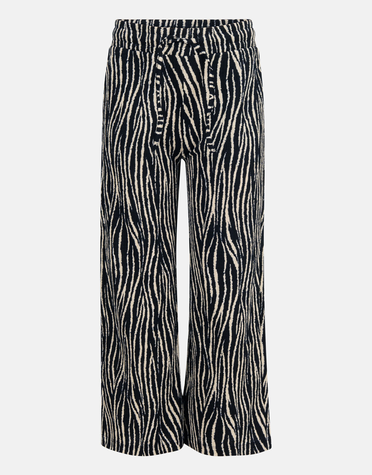 Zebra Crinkle Palazzo Broek Zwart SHOEBY GIRLS