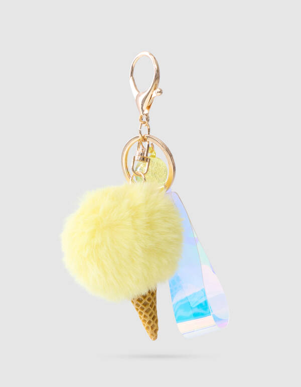 Icecream Sleutelhanger Lichtgeel SHOEBY ACCESSOIRES