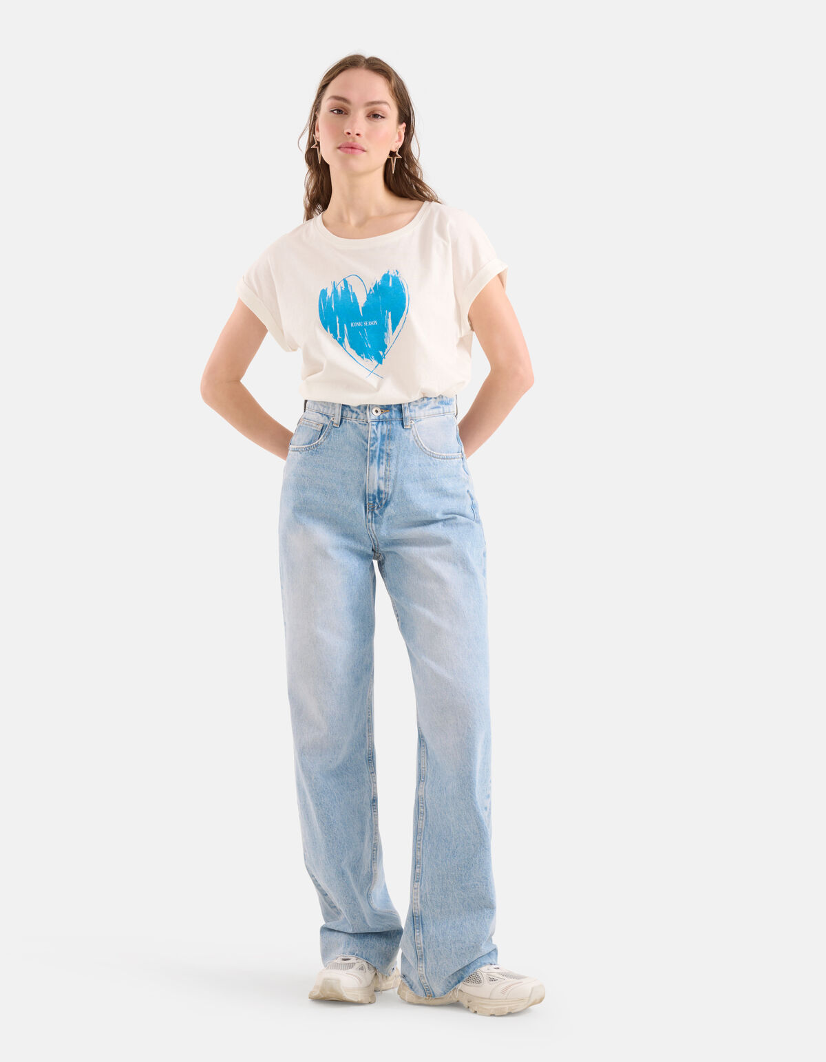 Print T-shirt Blauw SHOEBY WOMEN