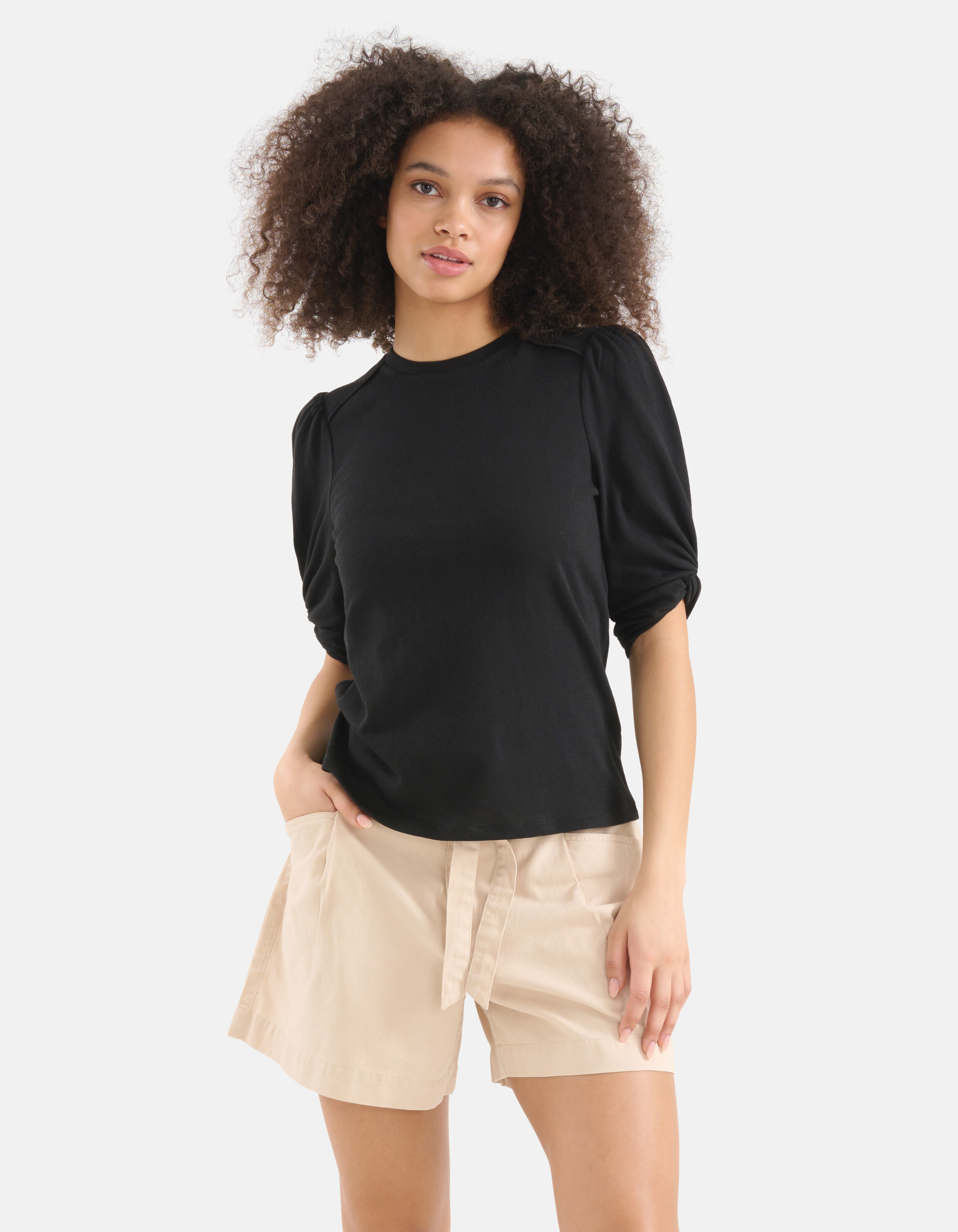 Knot T-shirt Zwart SHOEBY WOMEN