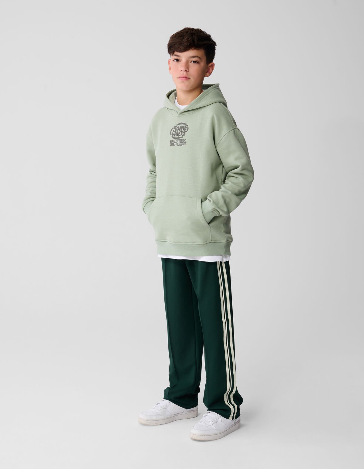 Somewhere Artwork Hoodie Lichtgroen SHOEBY BOYS