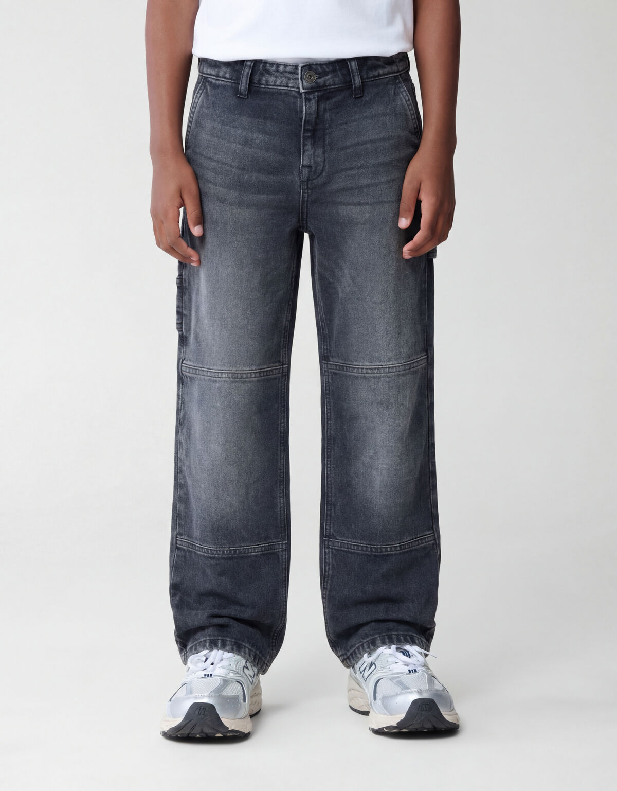 Carpenter Baggy Fit Jeans Donkergrijs SHOEBY BOYS