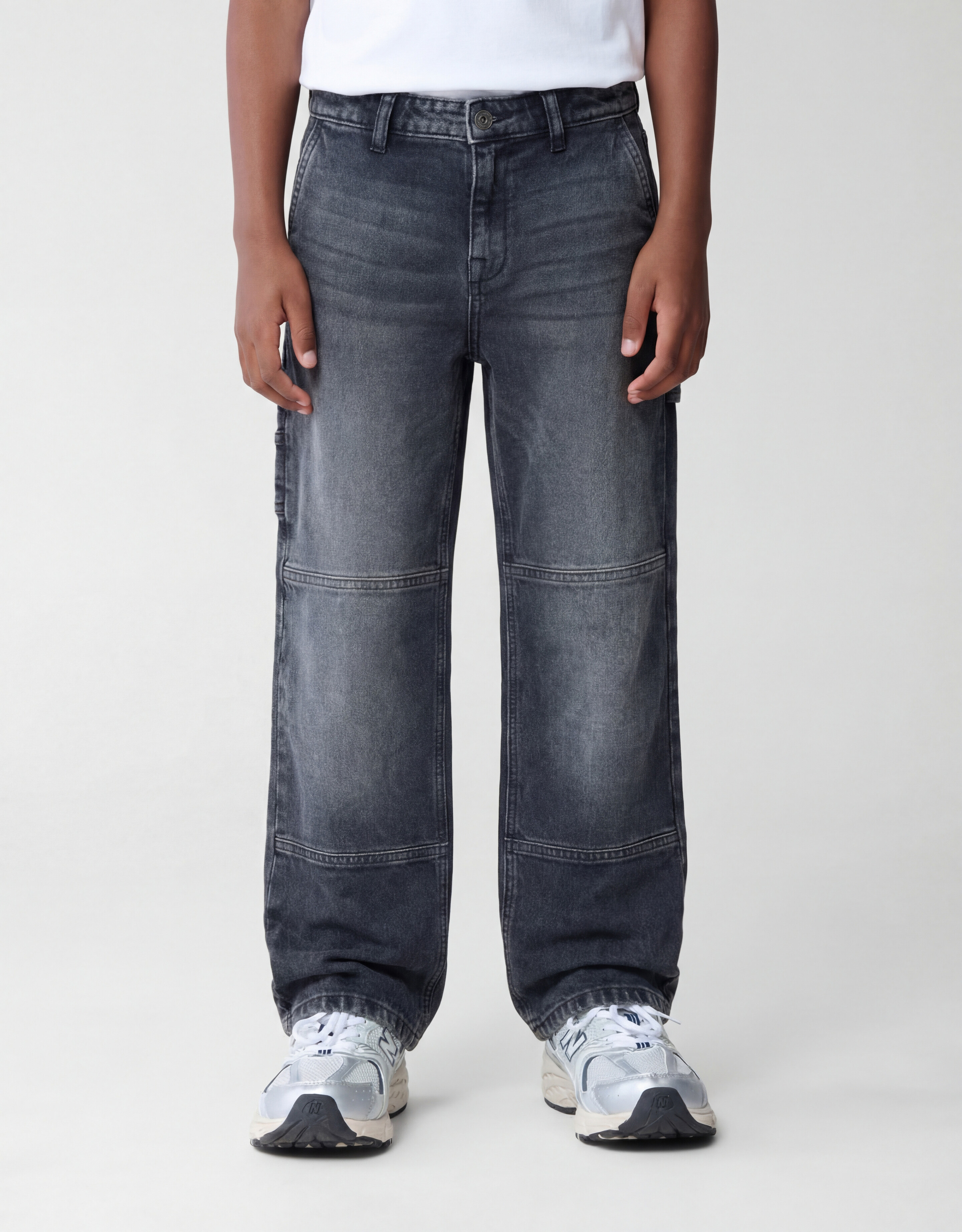Carpenter Baggy Fit Jeans Donkergrijs SHOEBY BOYS