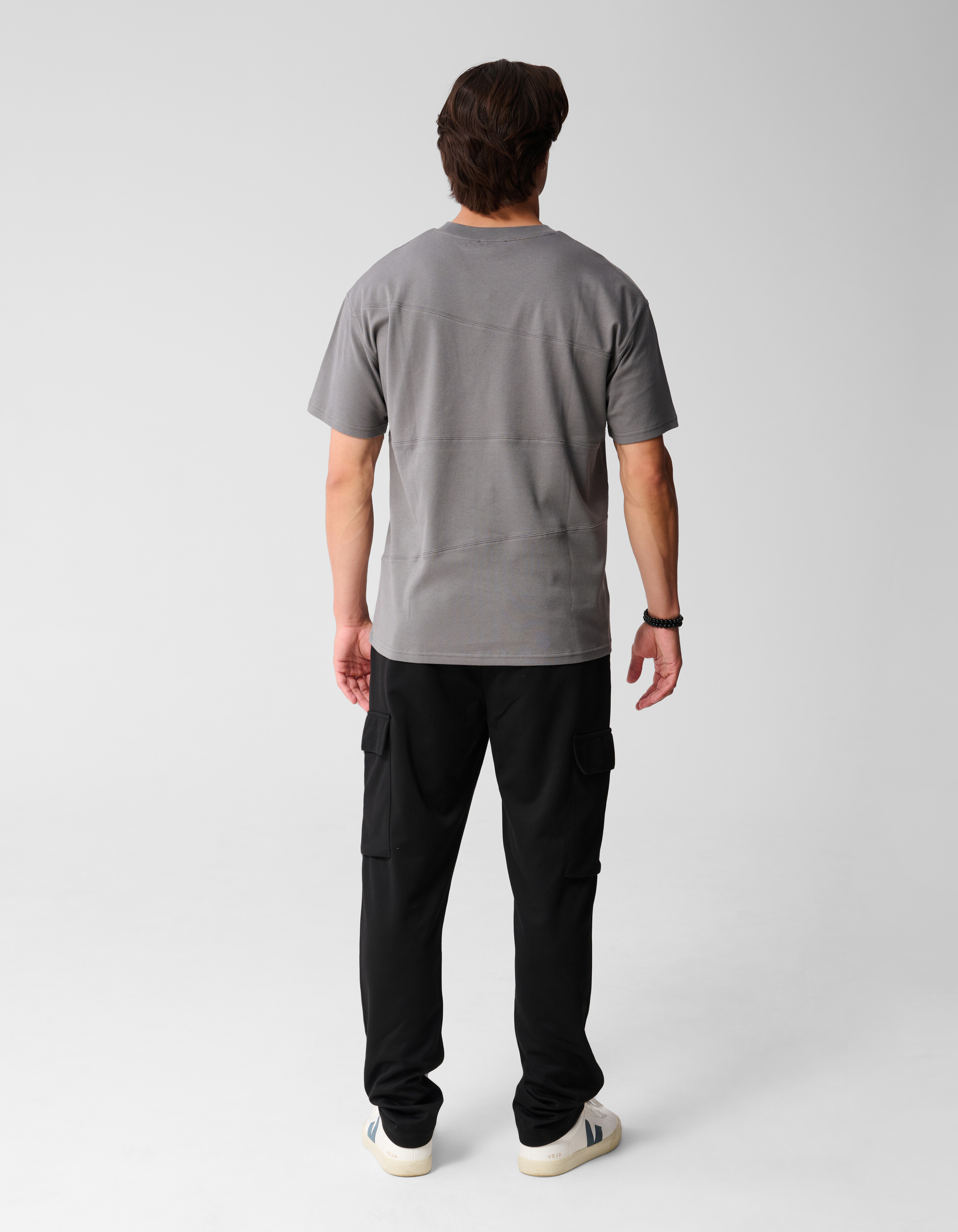 Mixed Lines Artwork T-shirt Donkergroen SHOEBY MEN