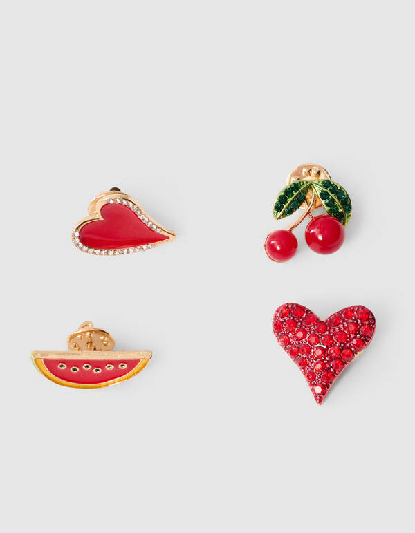 Broche Set Rood SHOEBY ACCESSOIRES