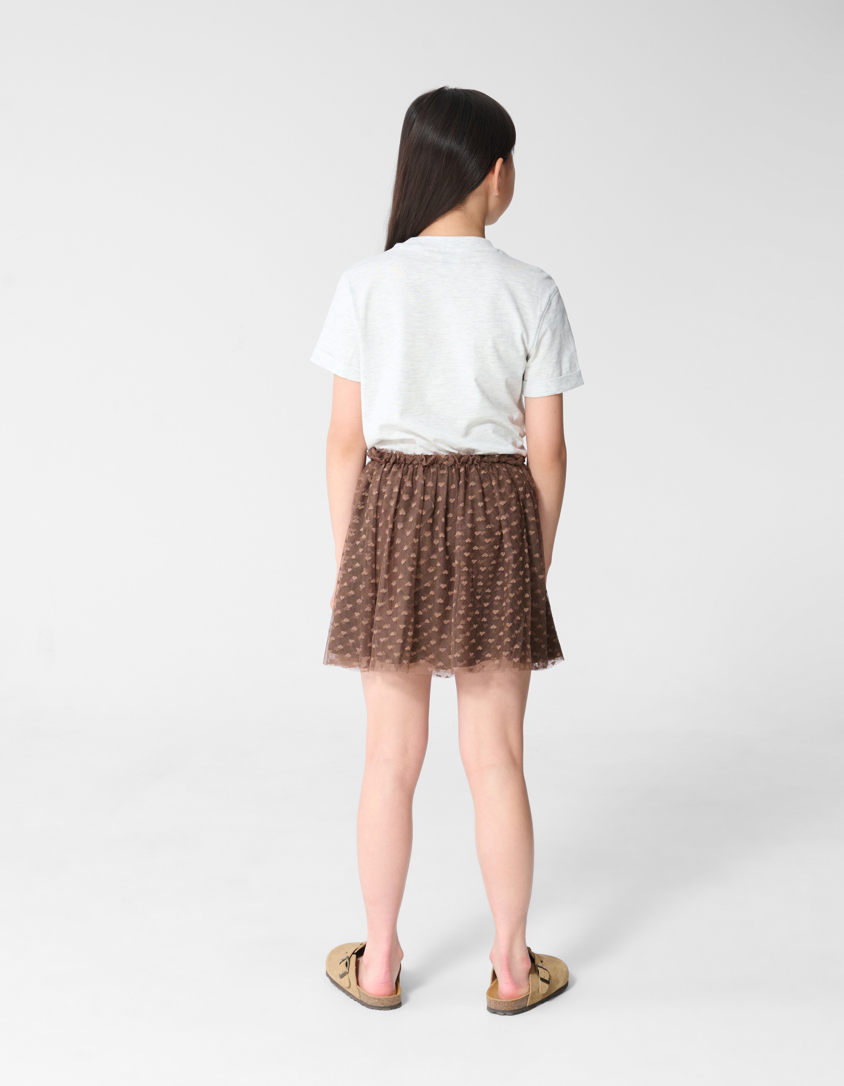 Mesh Heart Rok Bruin SHOEBY GIRLS