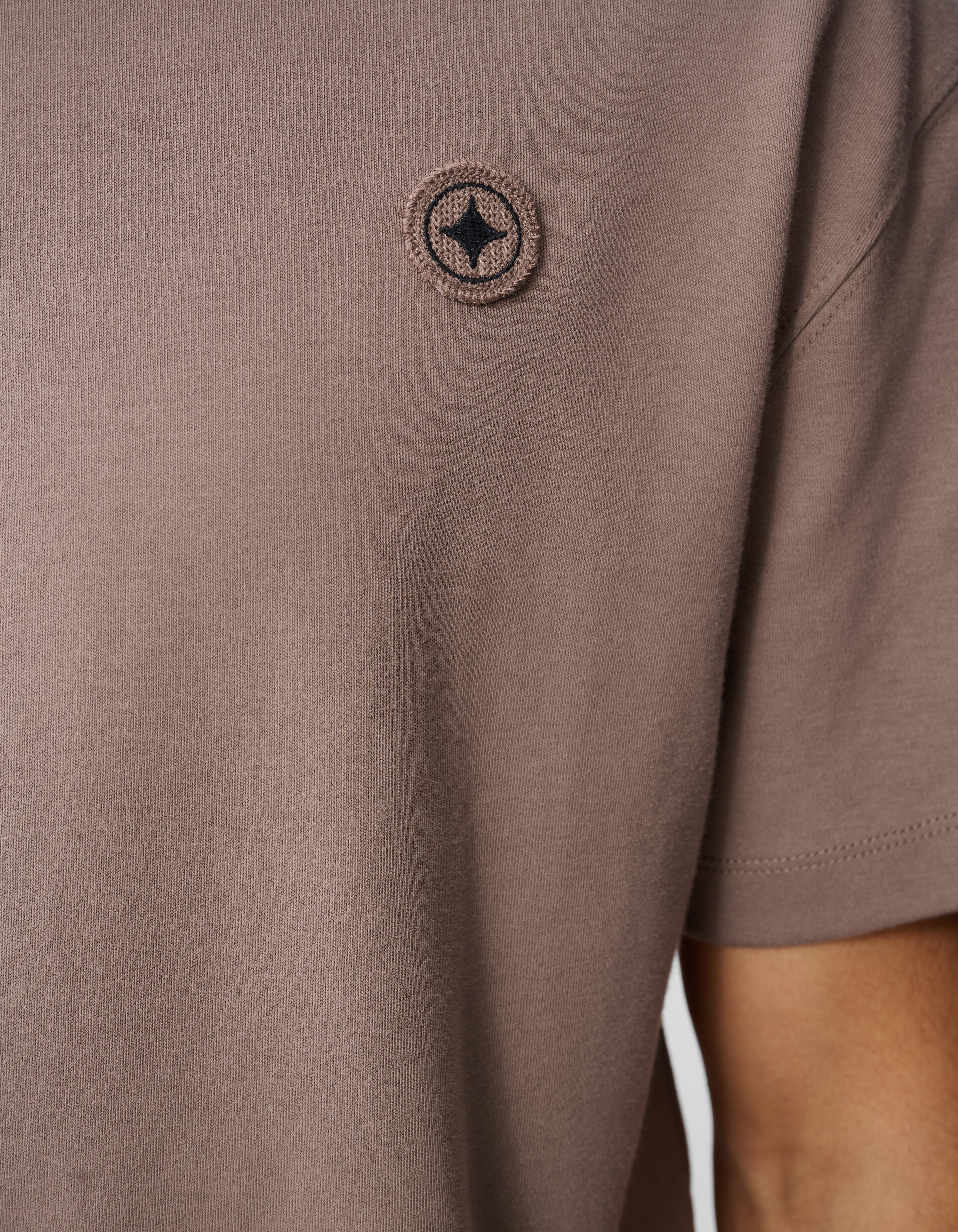 Embroidery Badge T-shirt Lichtbruin SHOEBY MEN