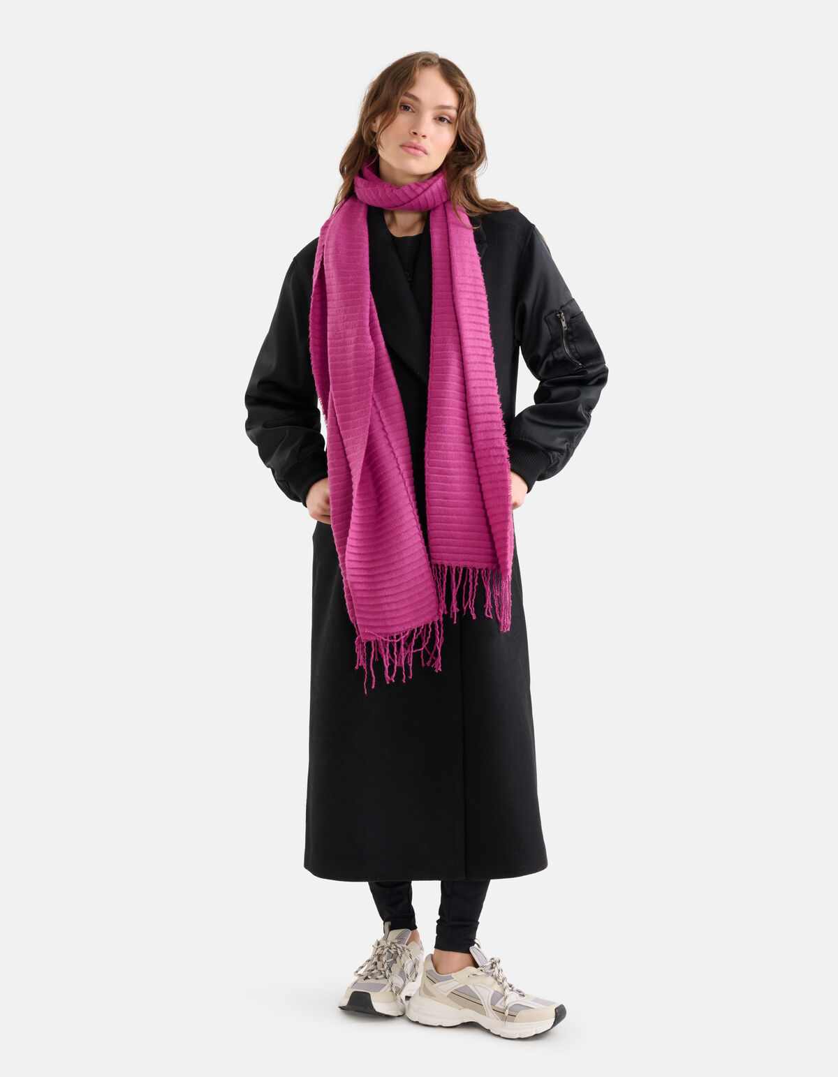 Structuur Sjaal Paars SHOEBY ACCESSOIRES