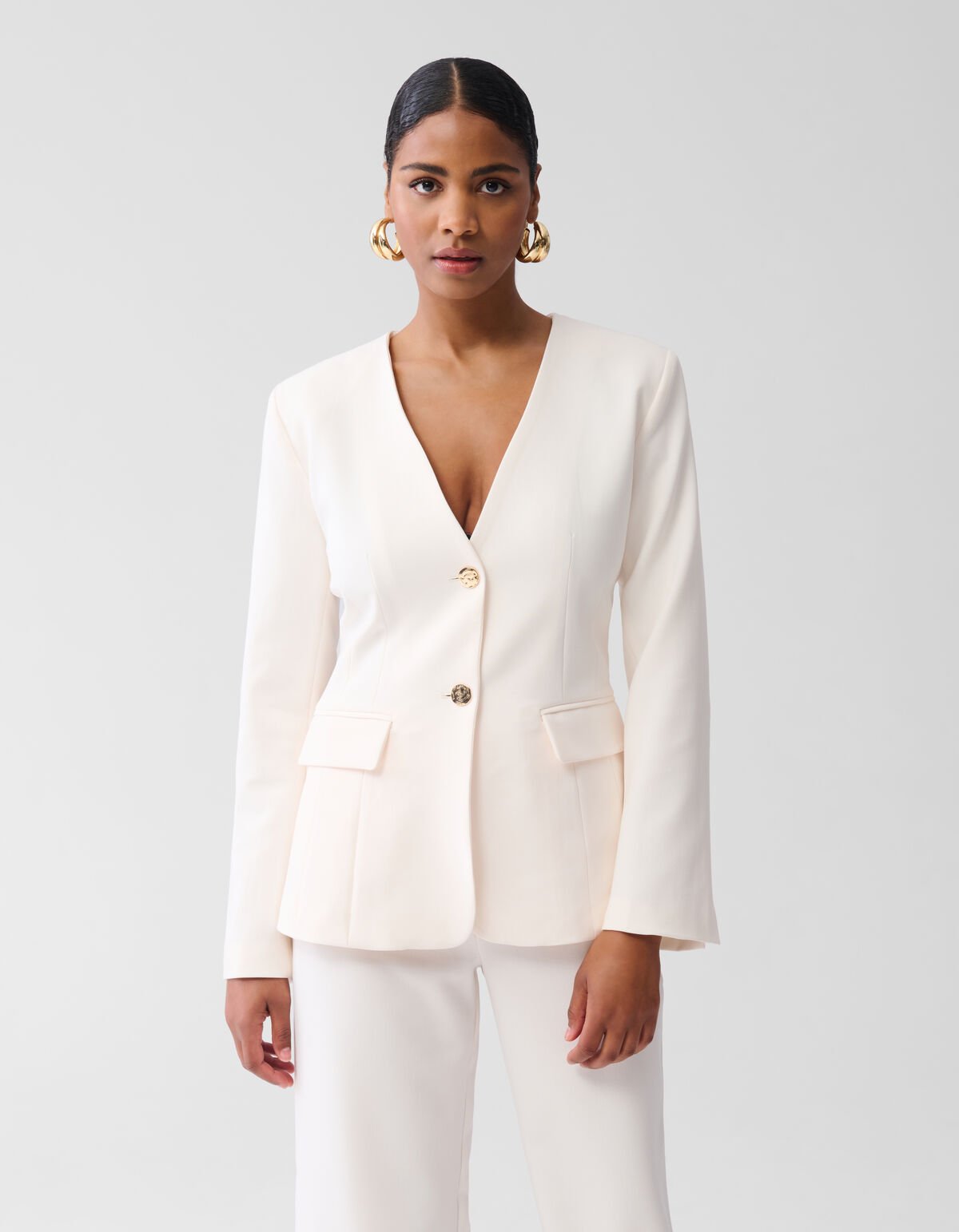 Zandloper Blazer Gebroken Wit By Fred SHOEBY WOMEN
