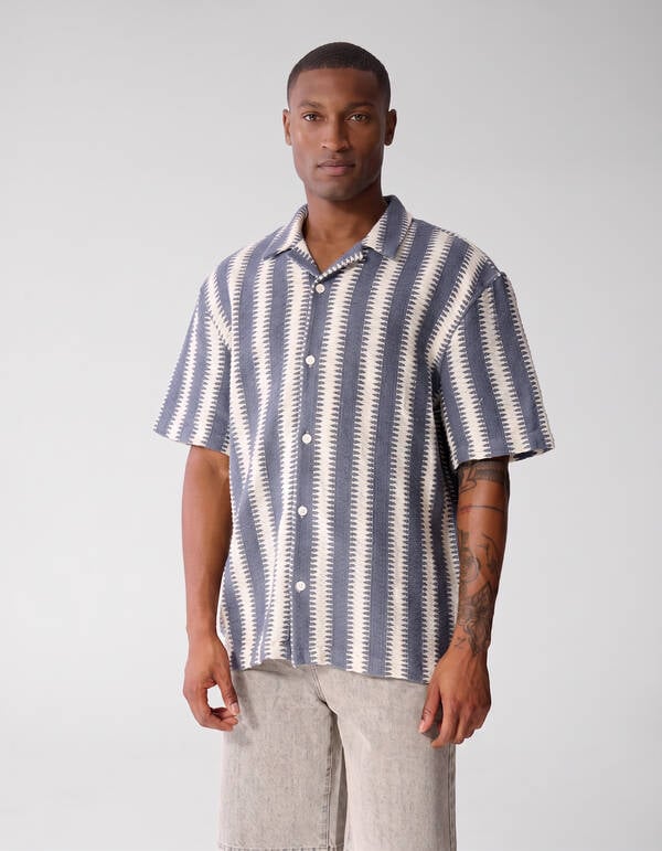 Geweven Overshirt Blauw SHOEBY MEN