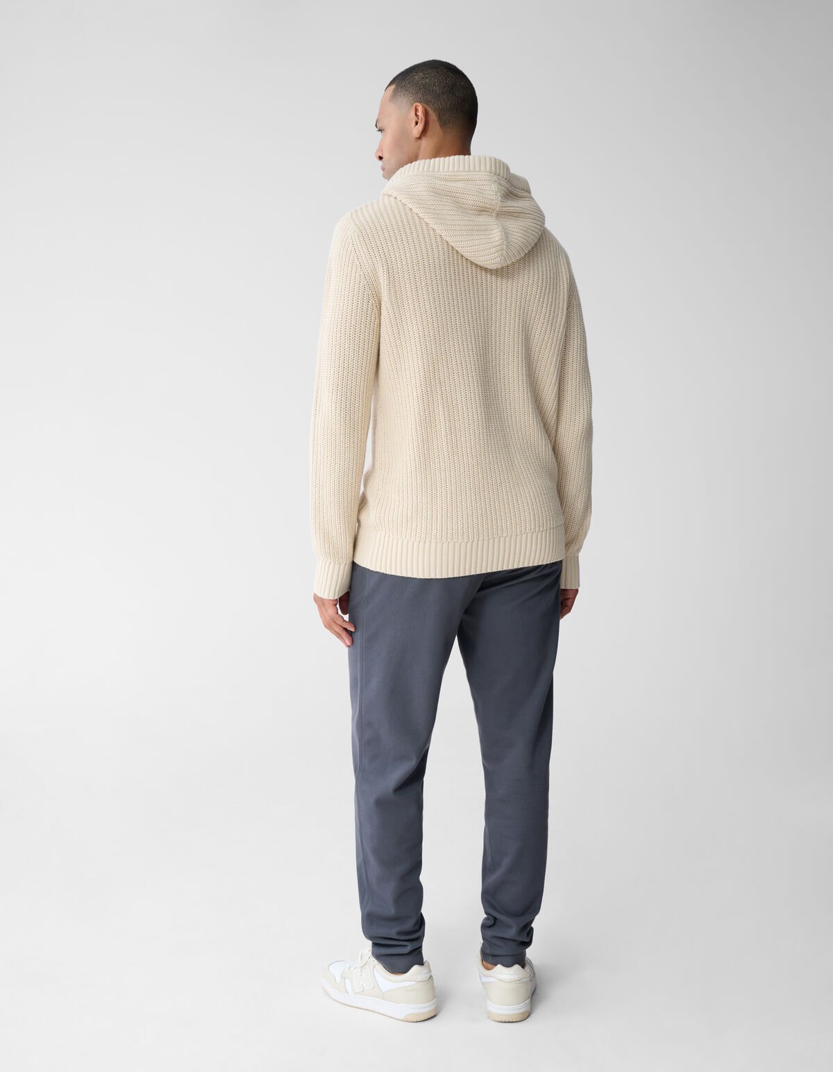 Knit Hoodie Gebroken Wit SHOEBY MEN