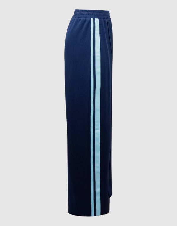 Sporty Wide Leg Broek Donkerblauw SHOEBY GIRLS