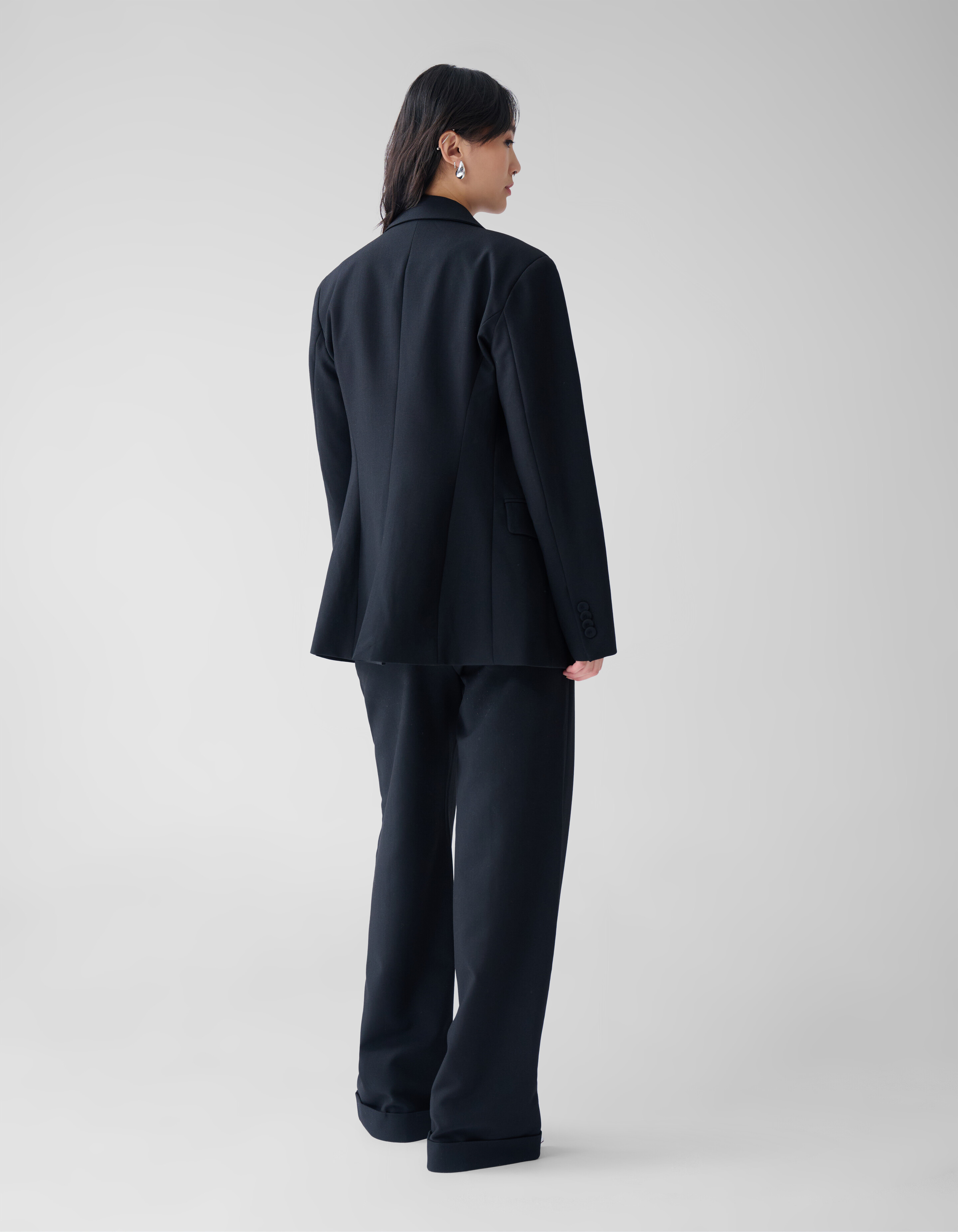 Turnup Pantalon Zwart By Fred SHOEBY WOMEN