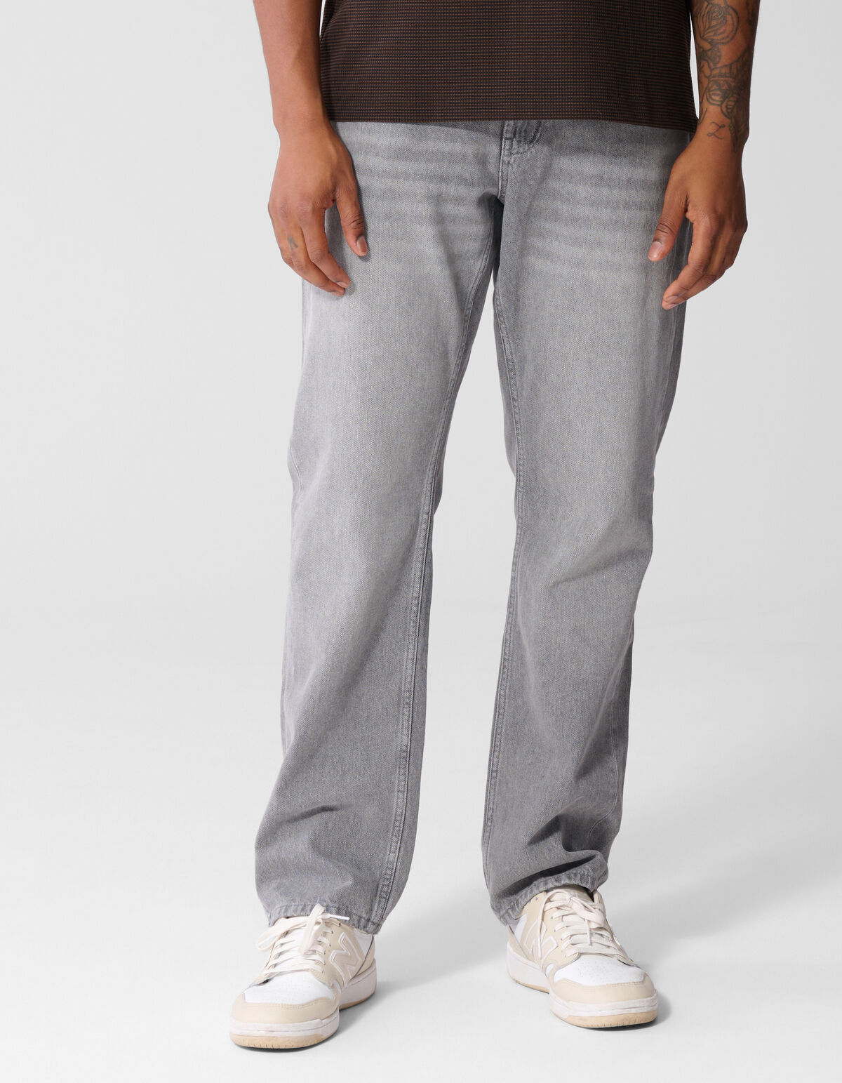 Modern Straight Fit Jeans Lichtgrijs L34 SHOEBY MEN