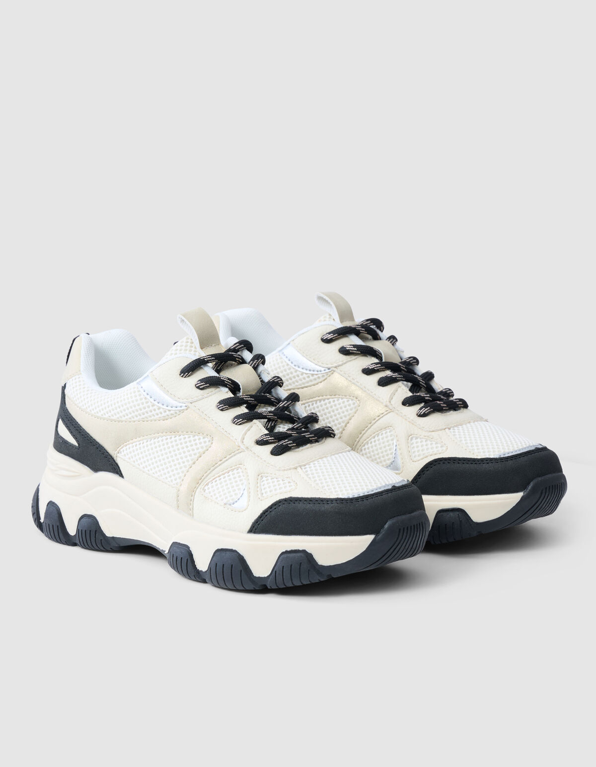 Colorblock Sneaker Zilver SHOEBY SHOES