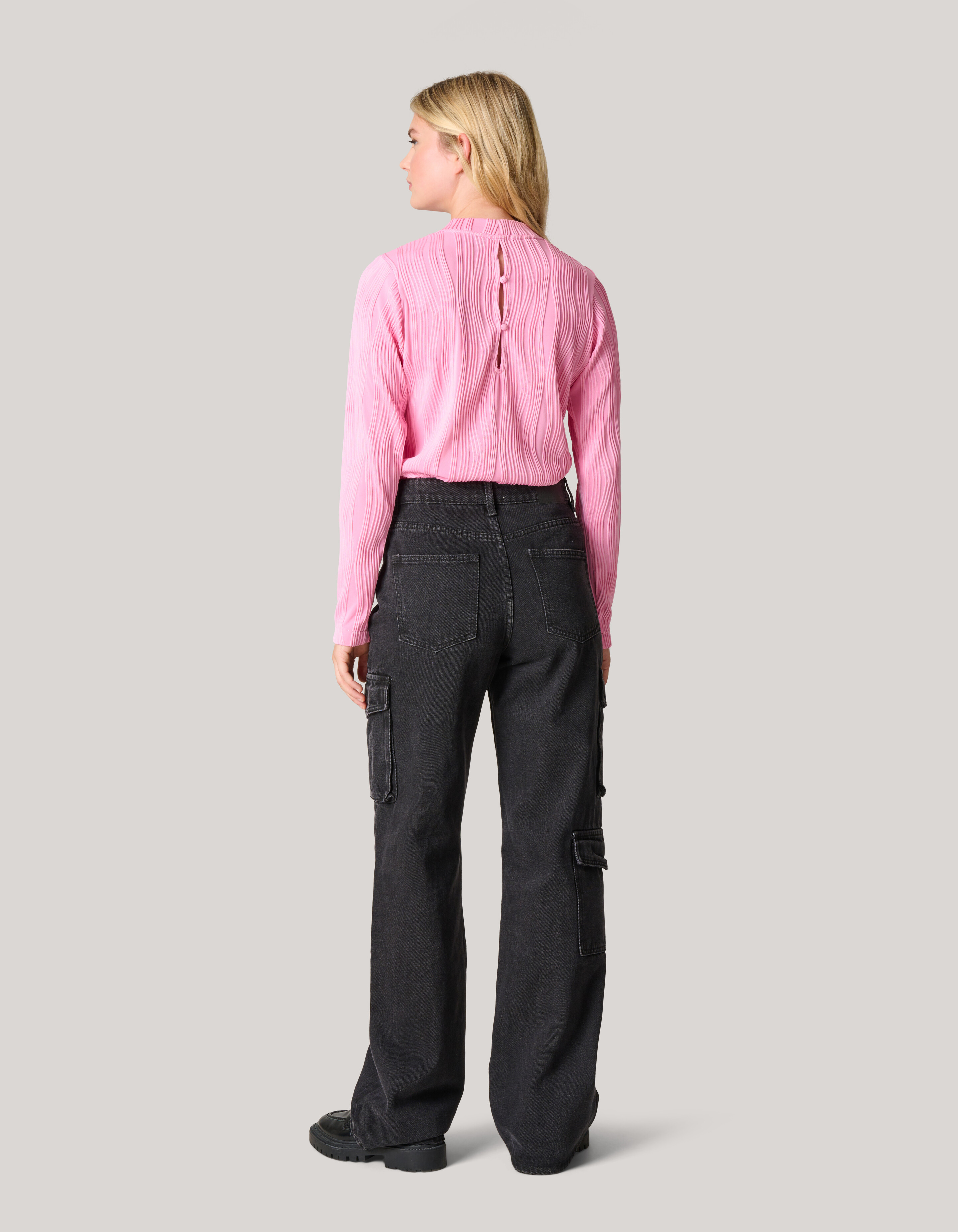 Swirl Crinkle Top Roze SHOEBY WOMEN