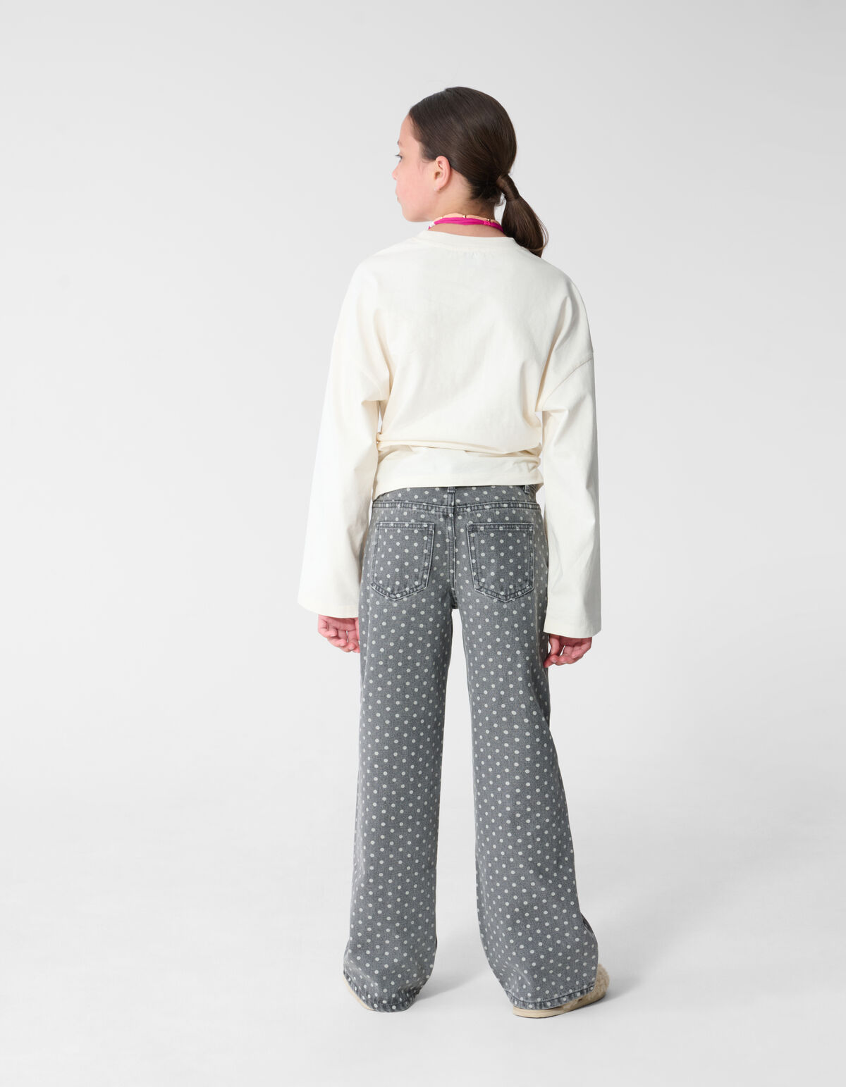 Gathered Longsleeve Gebroken Wit SHOEBY GIRLS
