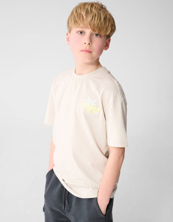 Relax Artwork T-shirt Beige SHOEBY BOYS