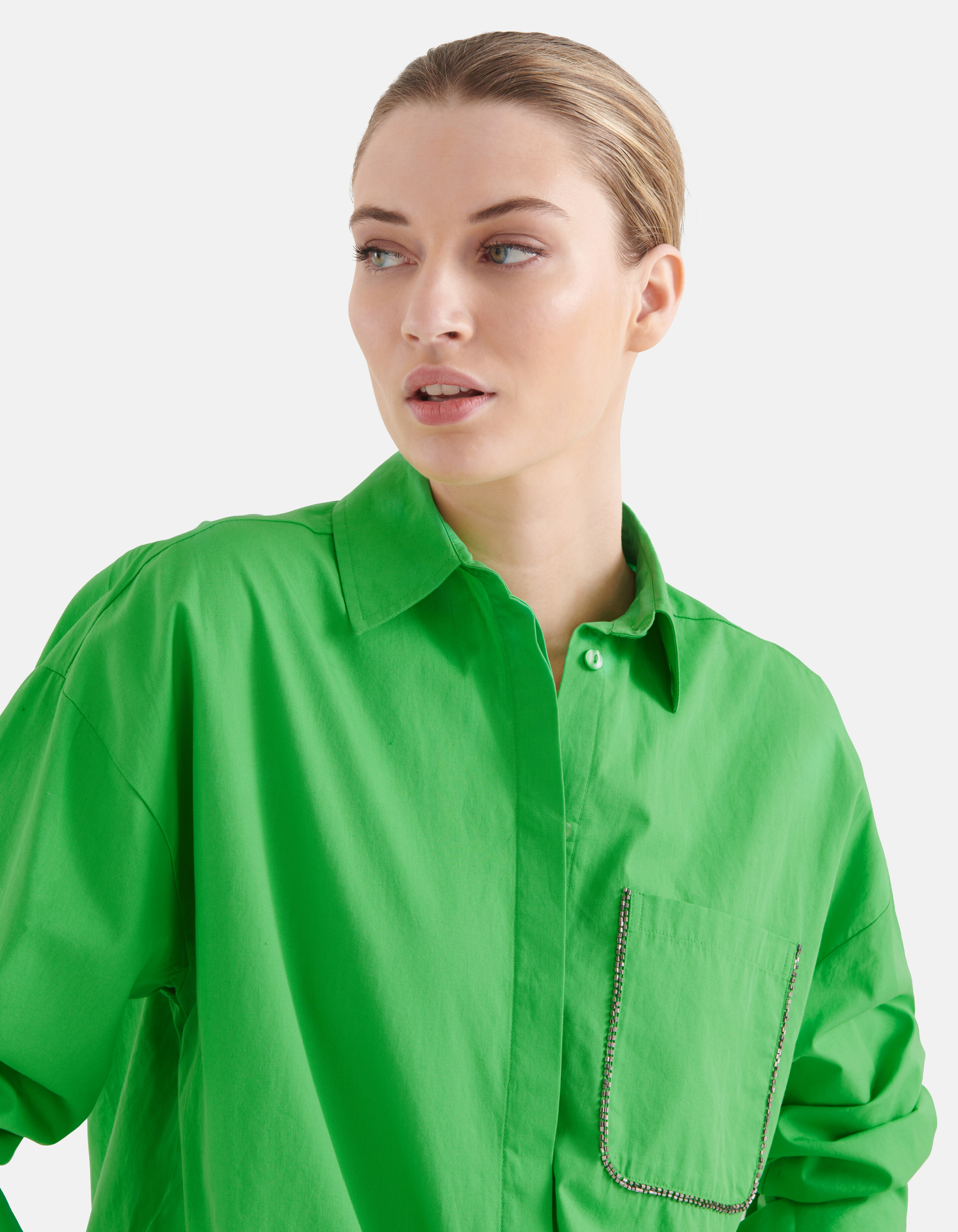 Poplin Blouse Groen By Mieke SHOEBY WOMEN