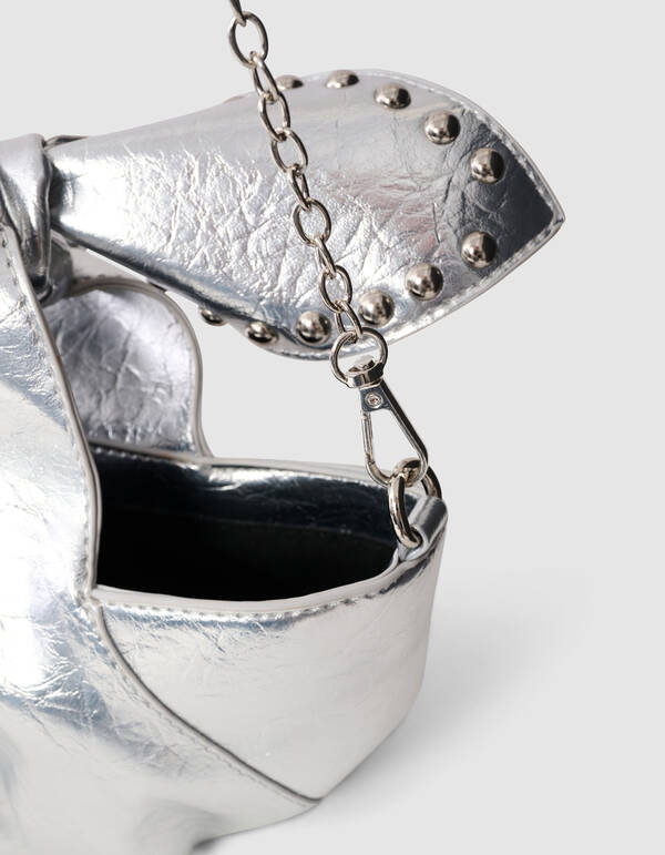 Stud Strik Tas Zilver SHOEBY ACCESSOIRES