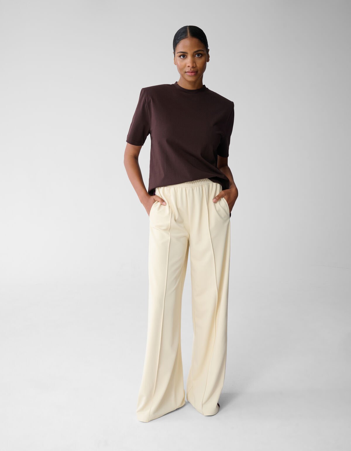 Padded T-shirt Donkerbruin SHOEBY WOMEN