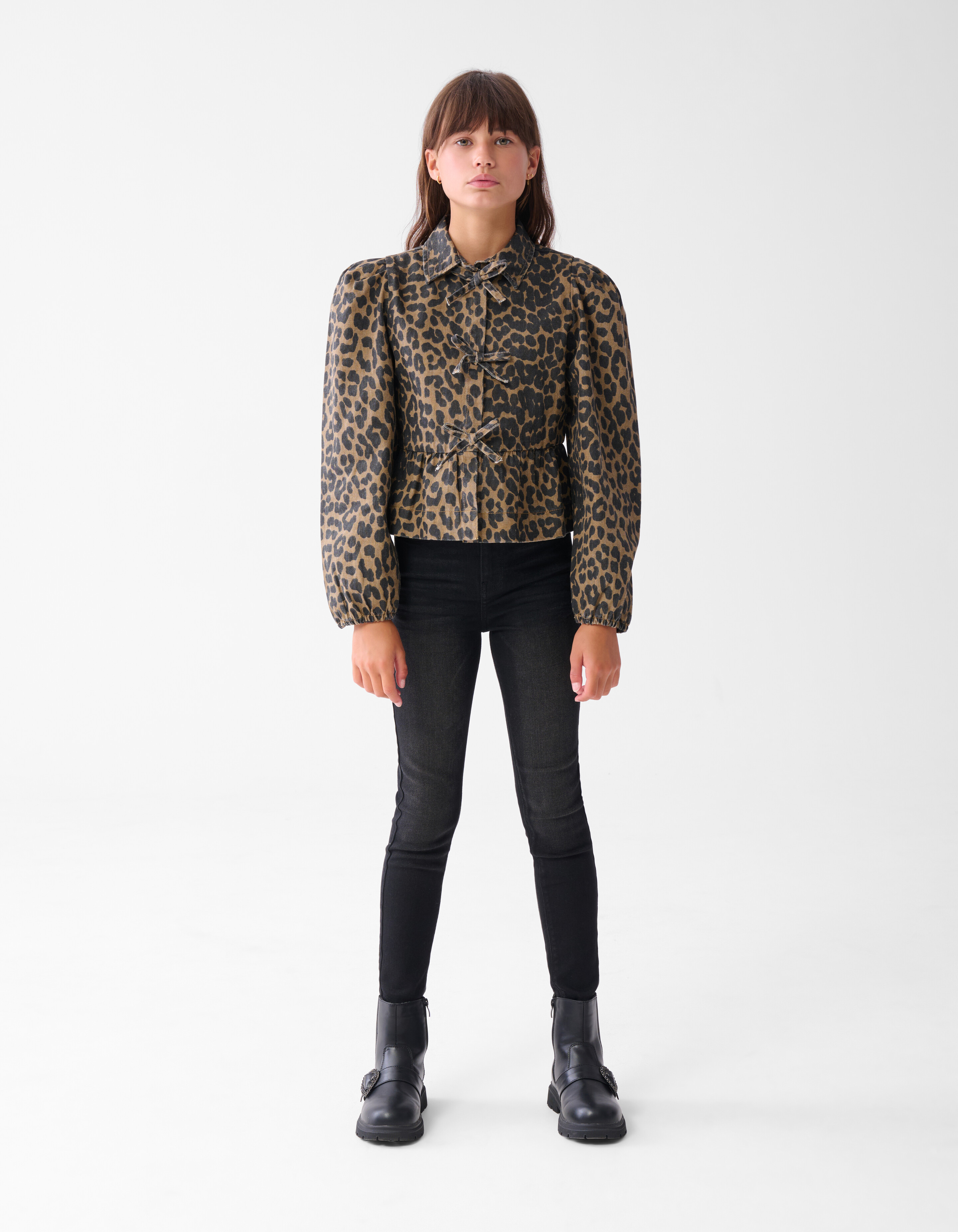 Leopard Strik Blouse Bruin JILL&MITCH