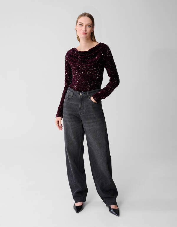 Sequin Waterval Top Paars SHOEBY WOMEN