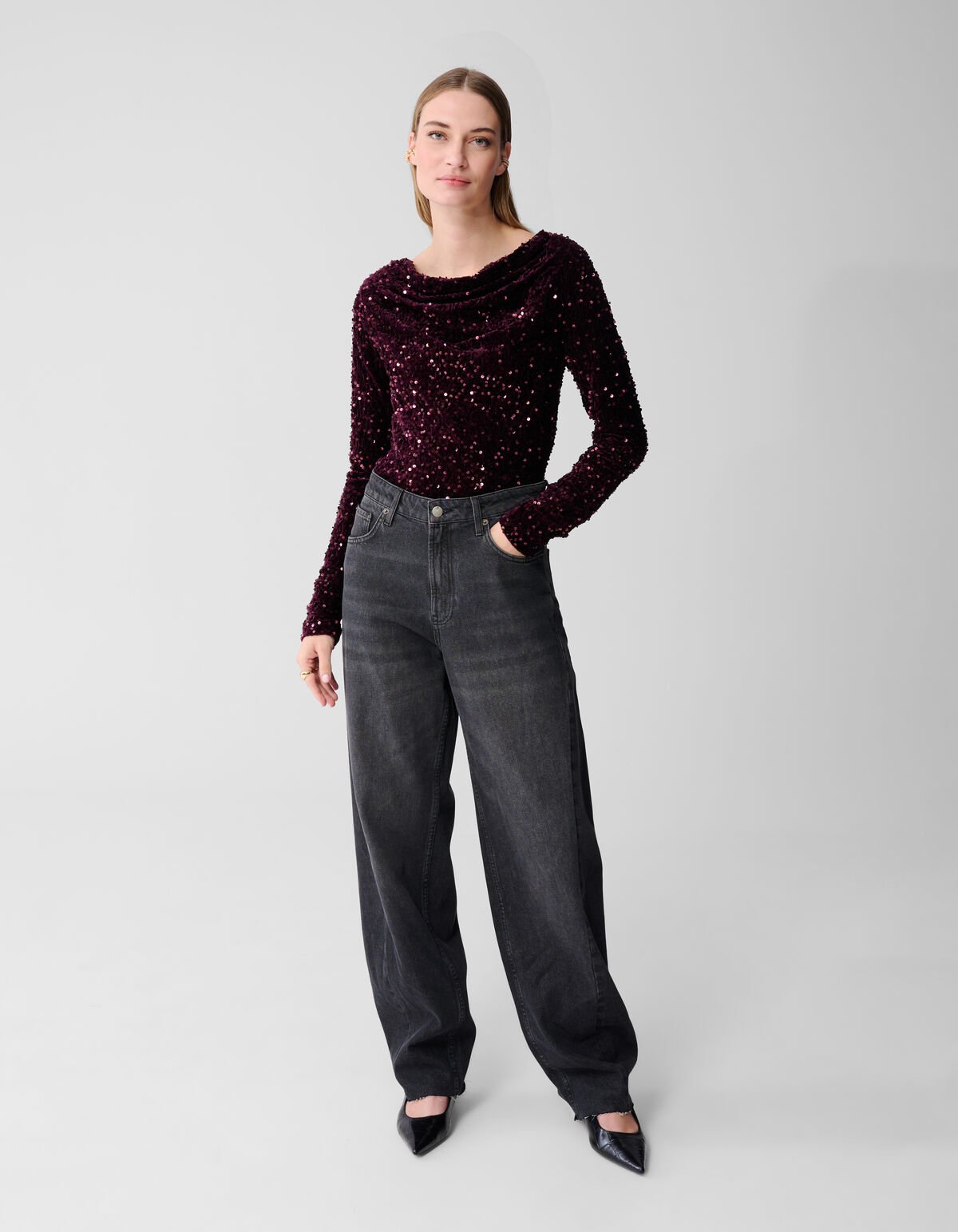 Sequin Waterval Top Paars SHOEBY WOMEN