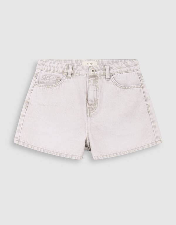 Basis Denim Short Lichtgrijs SHOEBY GIRLS