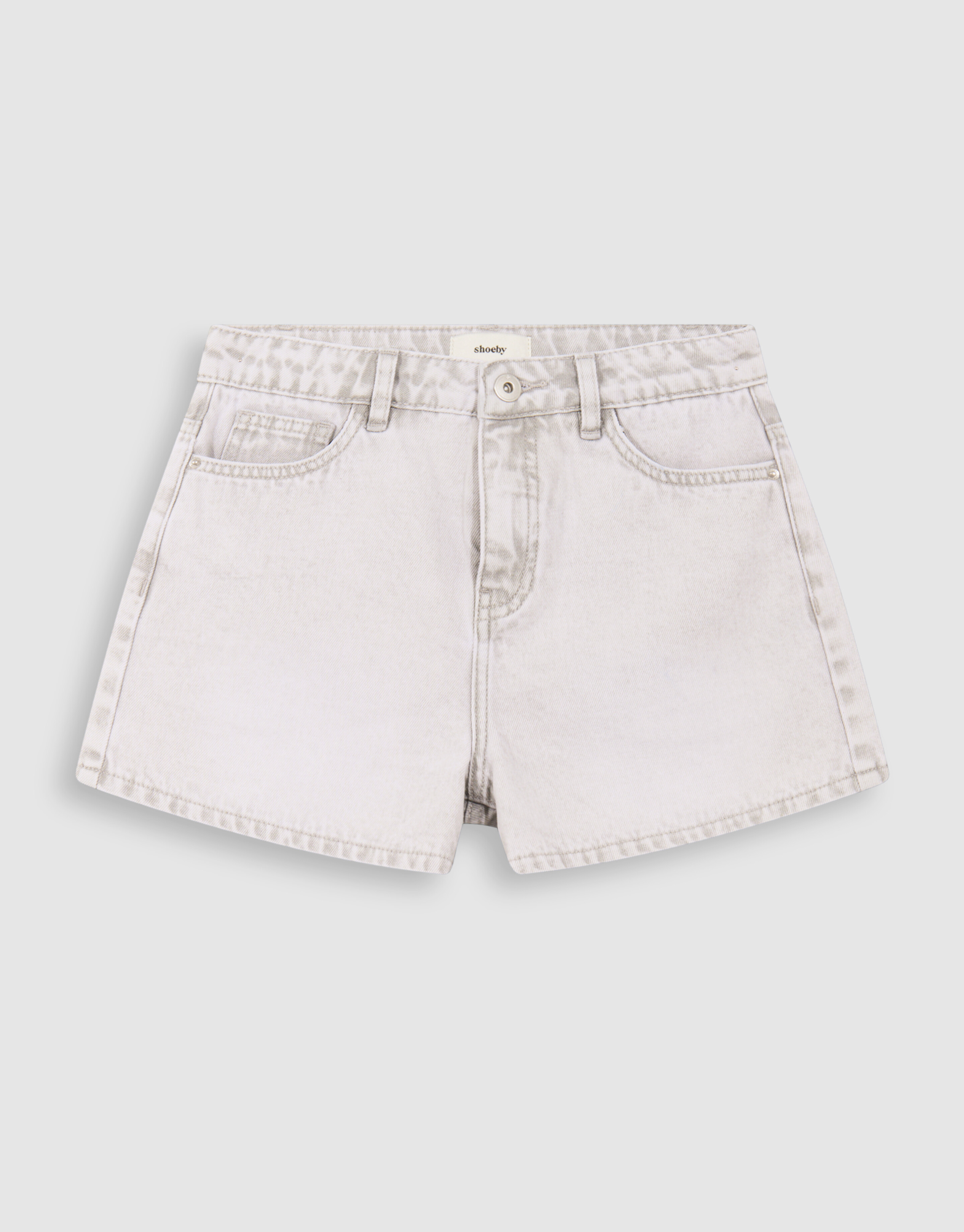 Basis Denim Short Lichtgrijs SHOEBY GIRLS