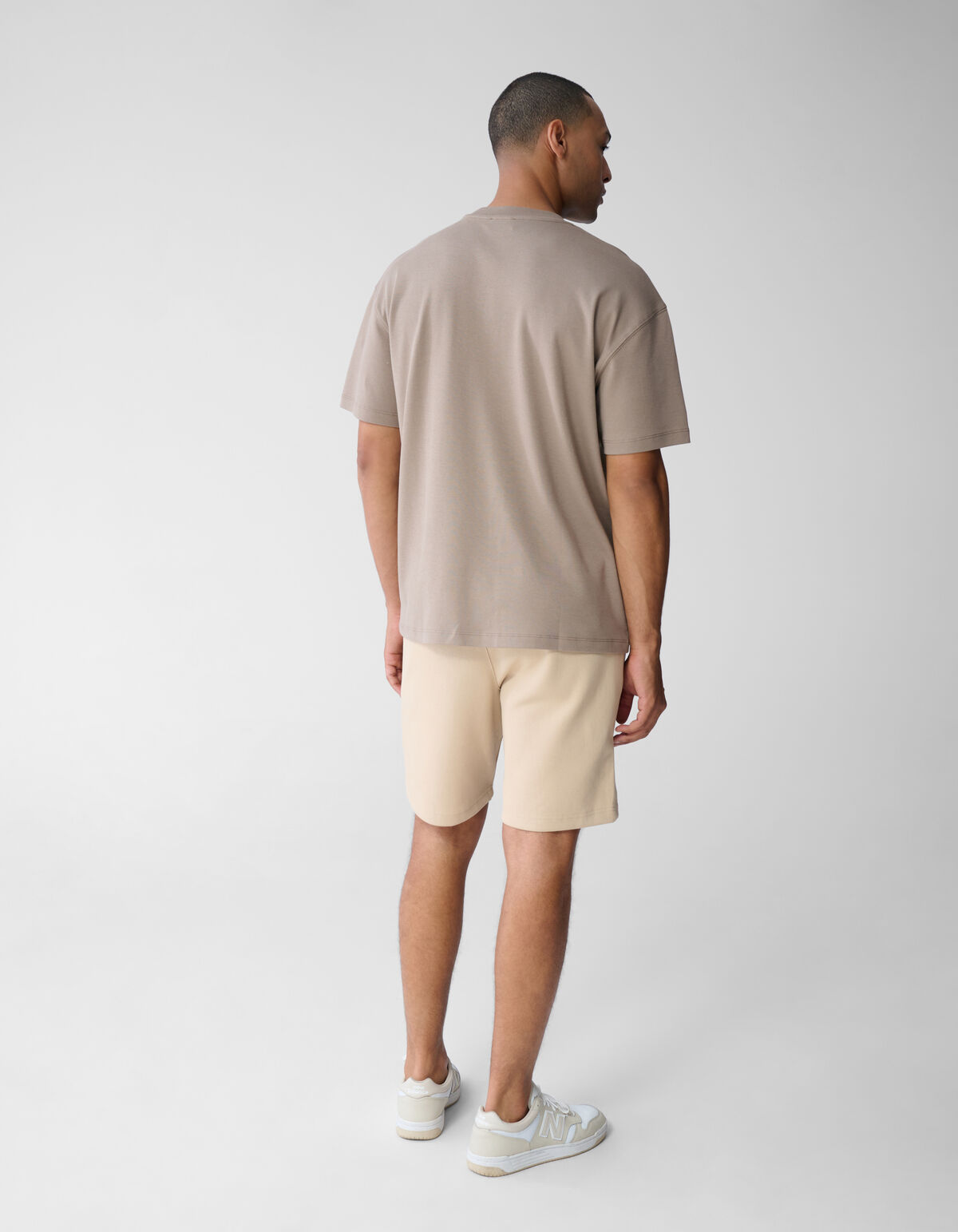 Structuur Pocket T-shirt Lichtbruin SHOEBY MEN