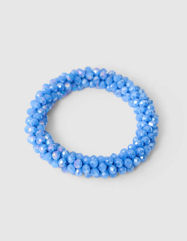 Beaded Haarelastiek lichtblauw SHOEBY ACCESSOIRES