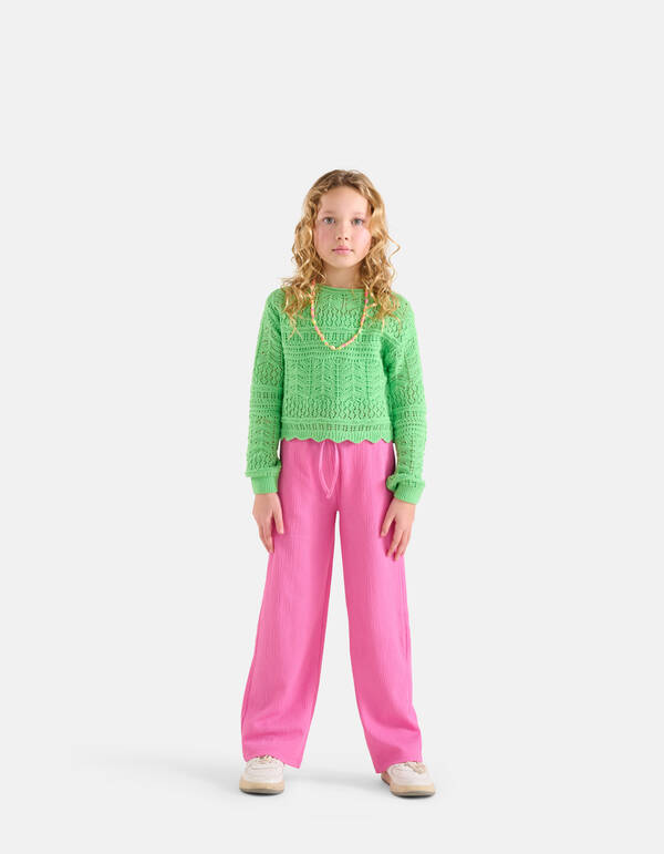 Crinkle Palazzo Broek Roze SHOEBY GIRLS