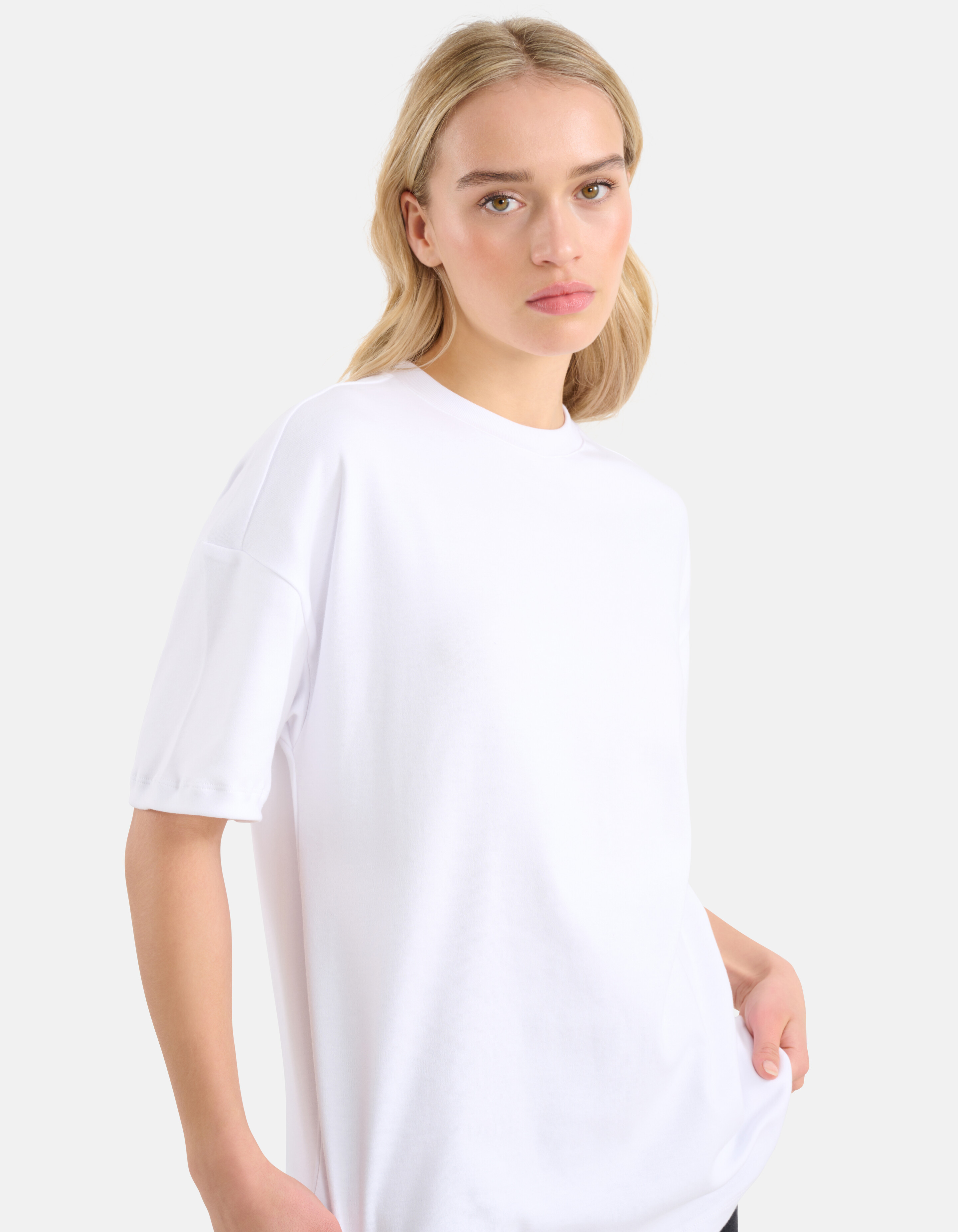 Oversized Basic T-shirt Wit SHOEBY WOMEN