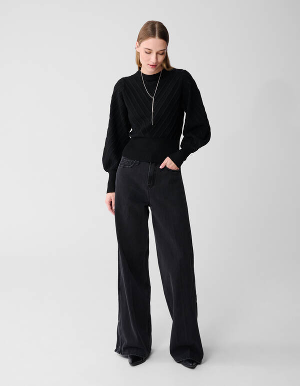 Glitter Gebreide Trui Zwart SHOEBY WOMEN