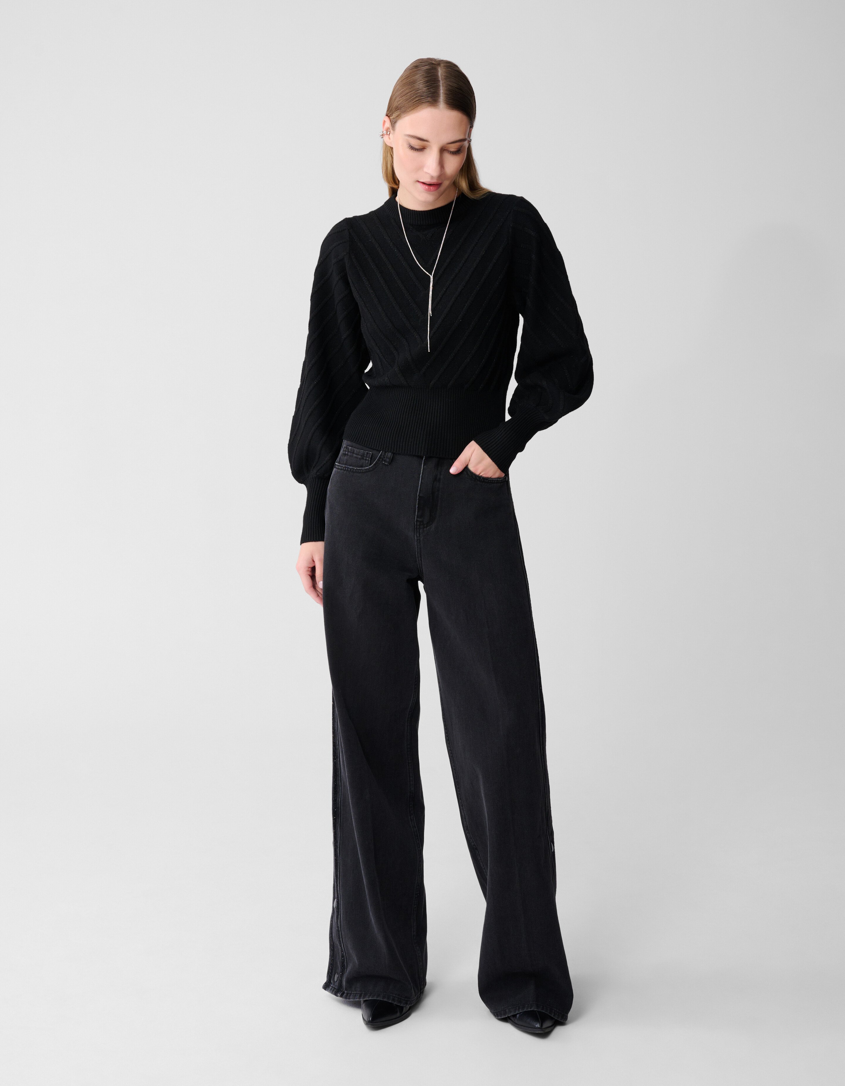 Glitter Gebreide Trui Zwart SHOEBY WOMEN