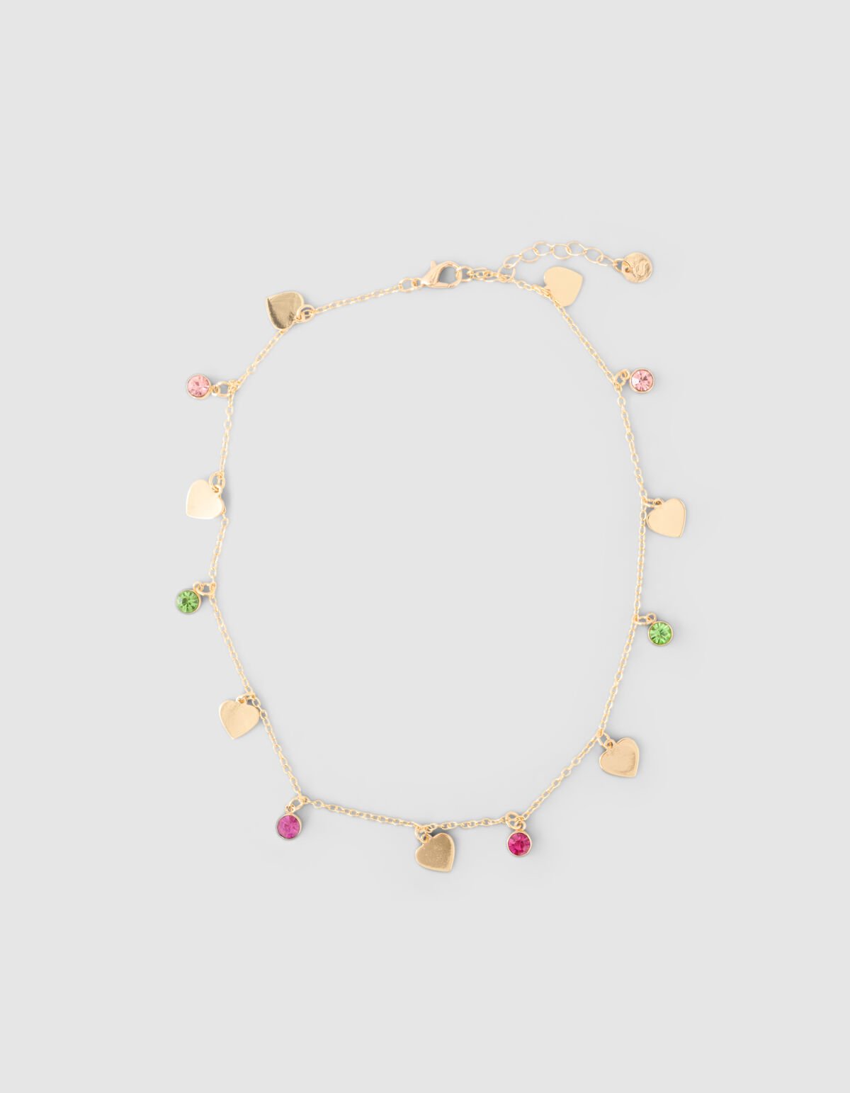 Heart Strass Ketting Goud SHOEBY ACCESSOIRES