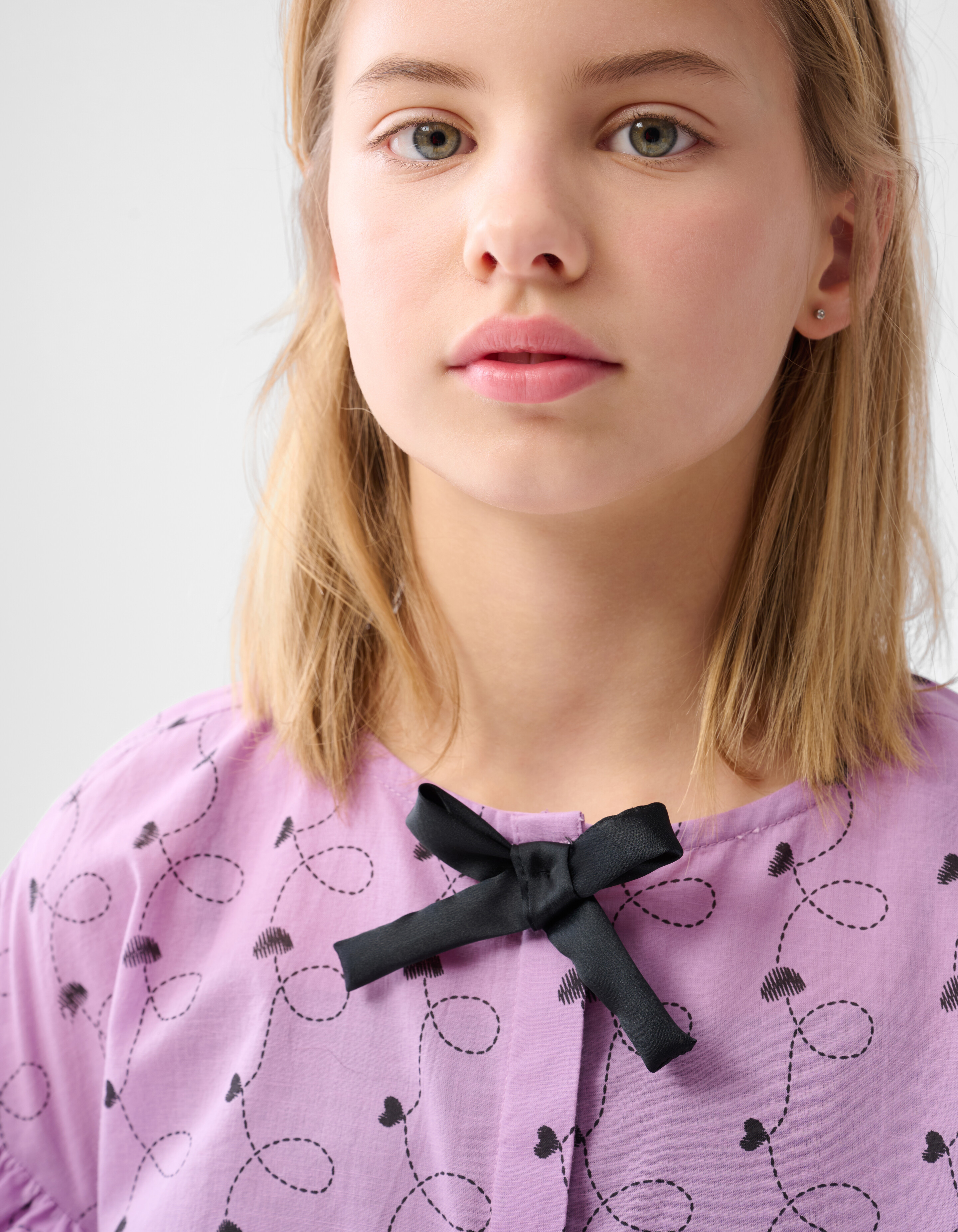Heart Printed Blouse Paars SHOEBY GIRLS
