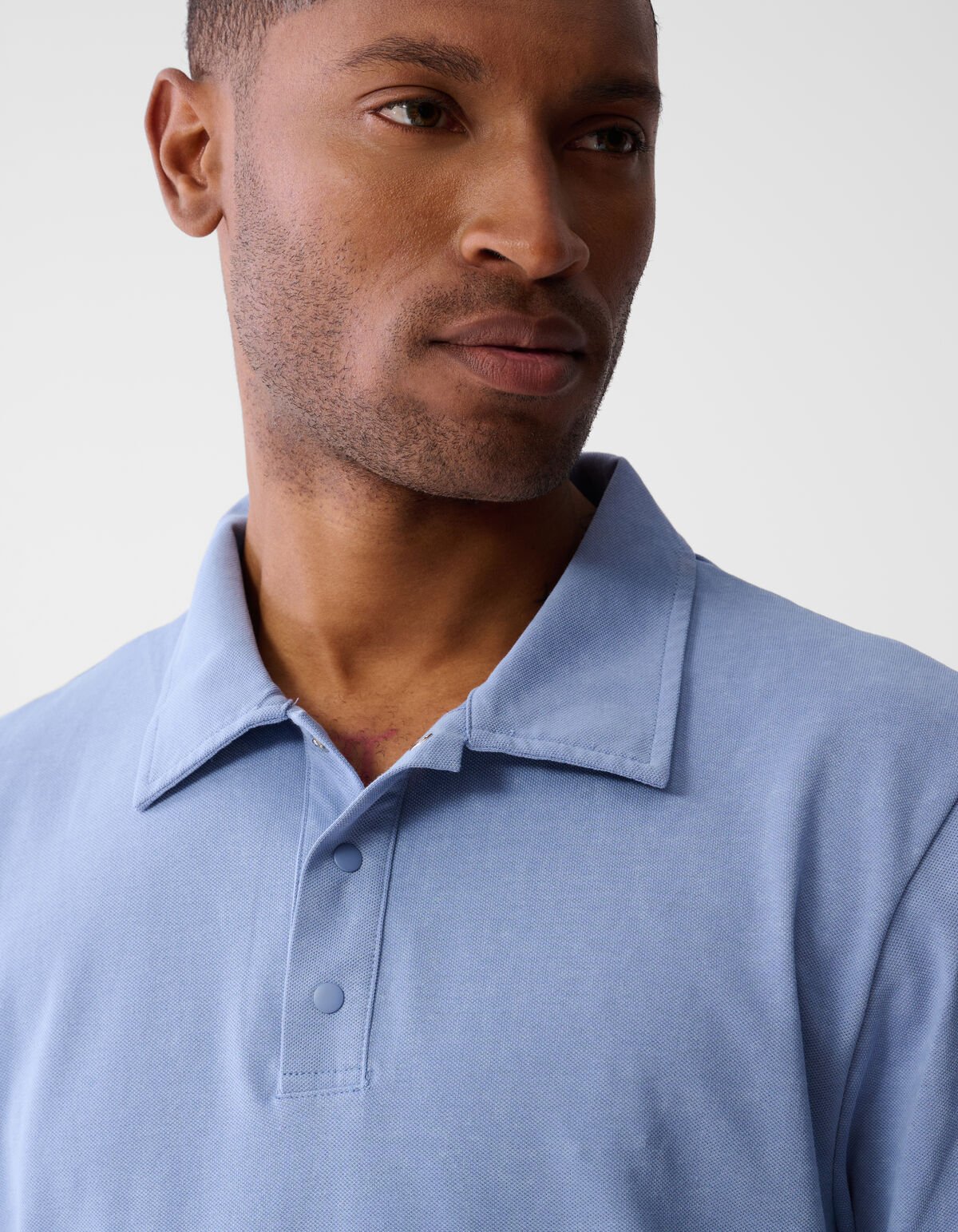 Washed Polo Lichtblauw SHOEBY MEN