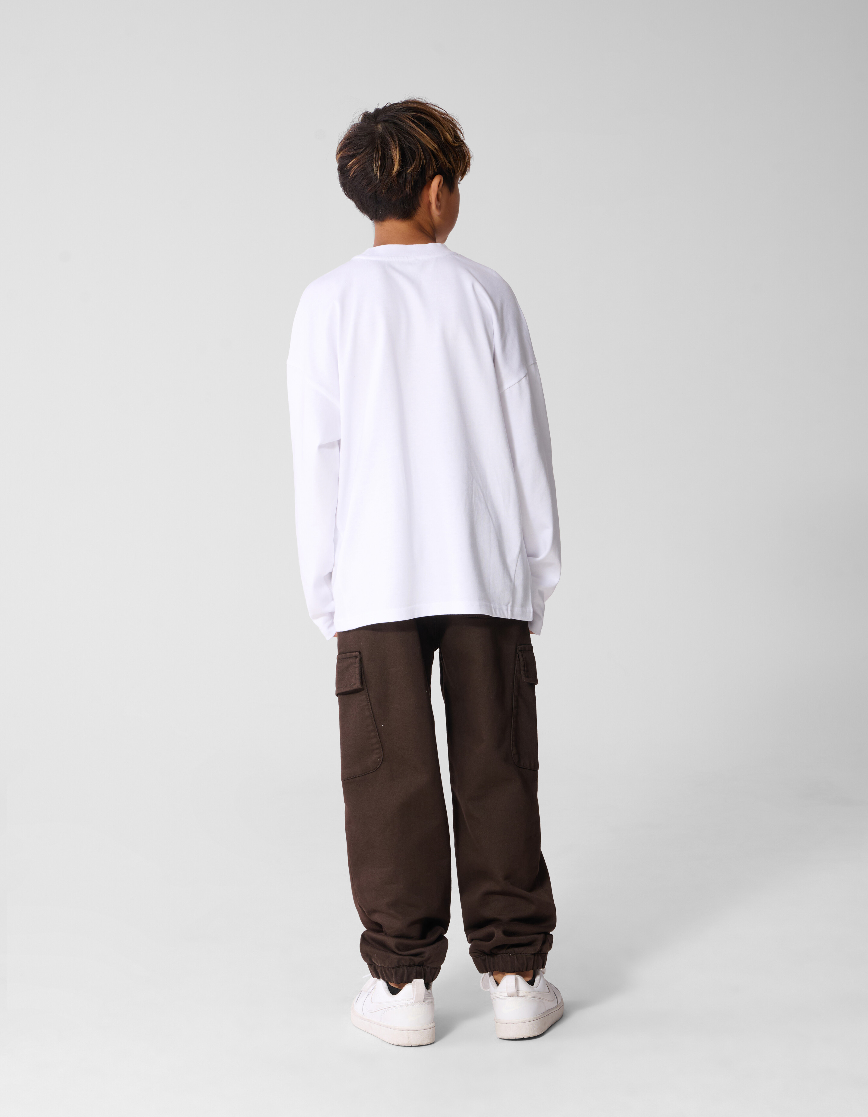 Loose Fit Cargobroek Donkerbruin SHOEBY BOYS