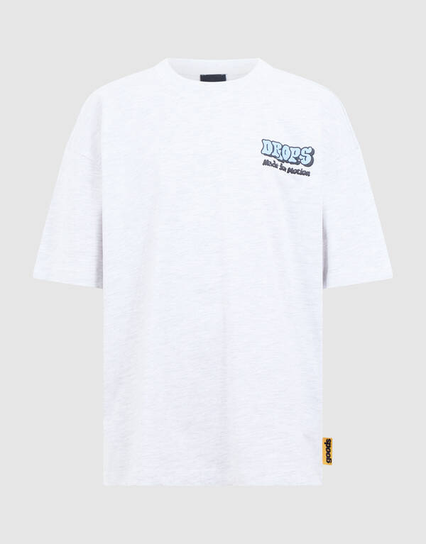 Drops Artwork T-shirt Lichtgrijs SHOEBY BOYS