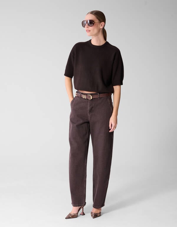 Barrel Fit Jeans Donkerbruin By Mieke SHOEBY WOMEN